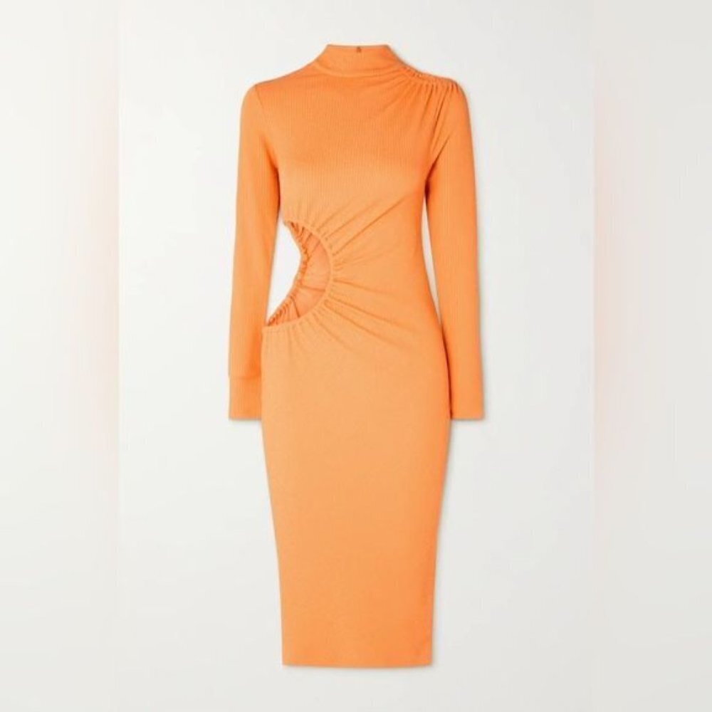 Rotate Birger Christensen Alice Cut Out Jersey Midi Nwot 4